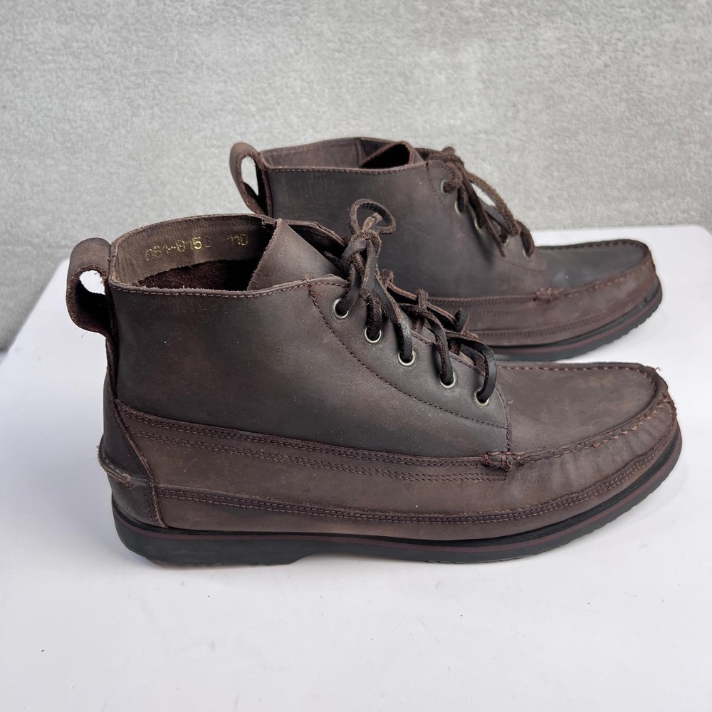 St. John's Bay Men's‎ Ankle Boots Size 11 Brown Leather Lace Up Vintage